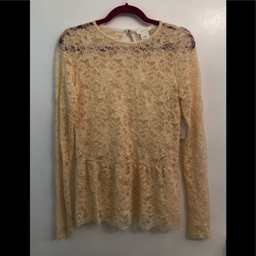 Cream / Beige Lace blouse from Tinywillow